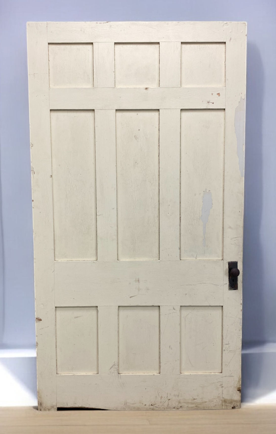 Vintage American Door (50x92) Nine Panel Interior Door, Pocket Door, AM78