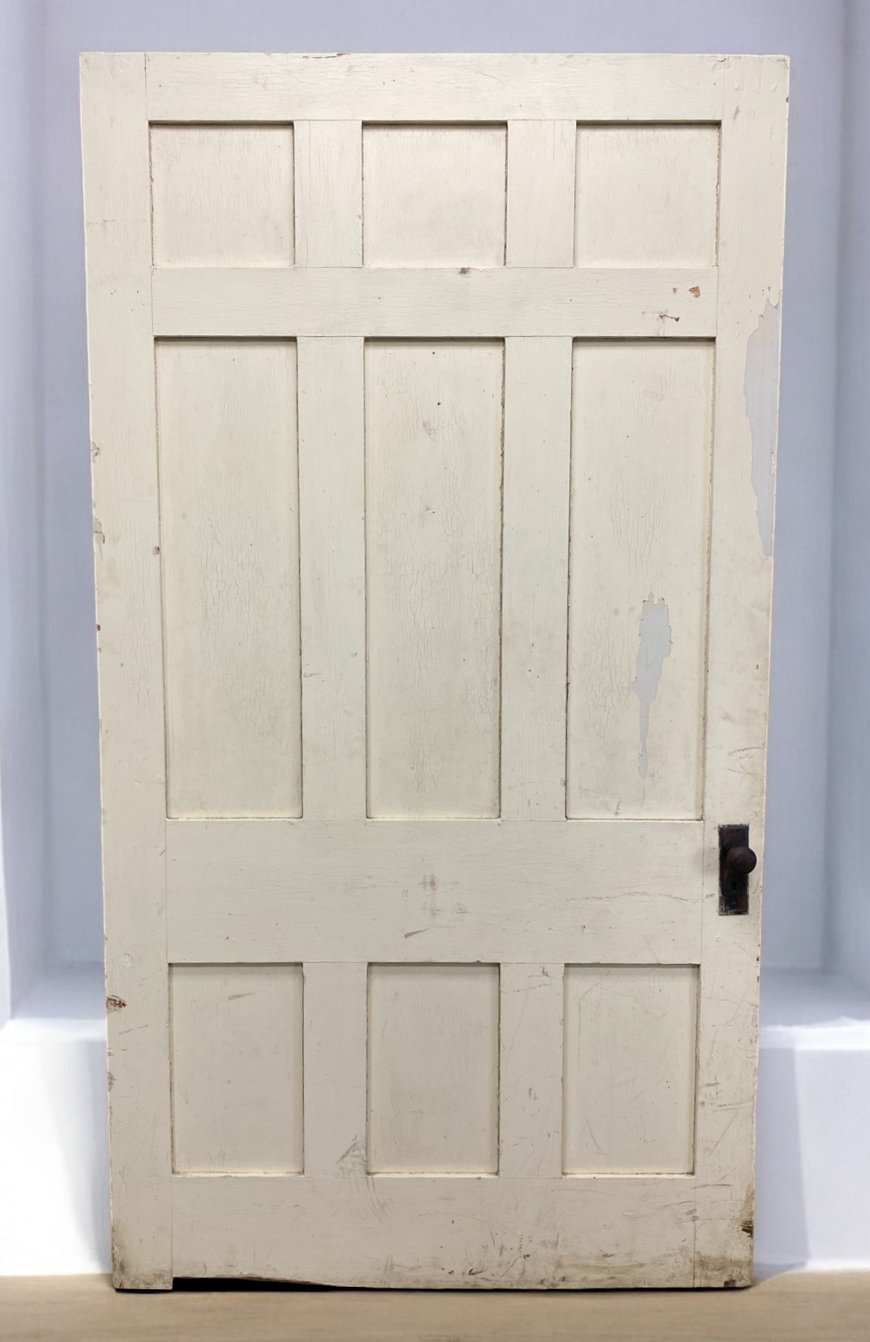 Vintage American Door (50x92) Nine Panel Interior Door, Pocket Door, AM78