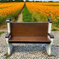 Vintage Wooden Church Pew, Porch Bench, Entry Foyer Bench, Dining Seating, C25