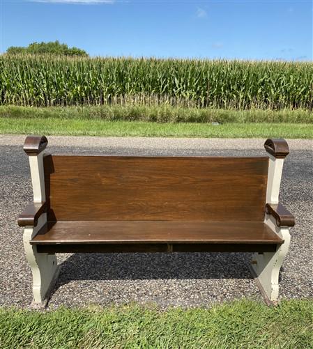 Vintage Wooden Church Pew, Porch Bench, Entry Foyer Bench, Dining Seating, C24