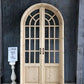 Arched French Double Door (48x96) 14 Pane Glass Door European Styled w Jamb OM11