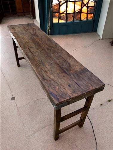 Rustic Folding Table, Vintage Dining Room Table, Kitchen Island, Sofa Table, B99