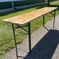 Vintage German Beer Garden Table, Portable Industrial Wood Table, Dining, C93