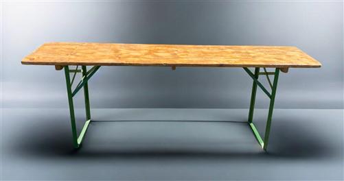 Vintage German Beer Garden Table, Portable Industrial Wood Table, Dining, C92