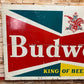 10' Budweiser Bowtie Sign, Vintage Tin Sign, Advertising, Tavern, Single Side