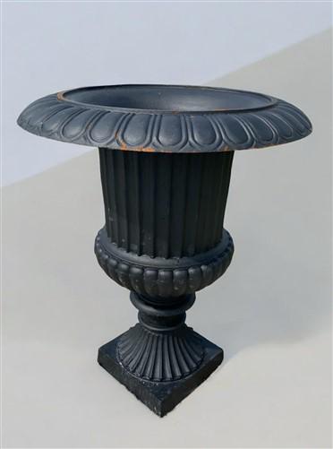 39" Tall Cast Iron Fluted Urn, Flower Pot Planter, Garden Patio Yard Art B5