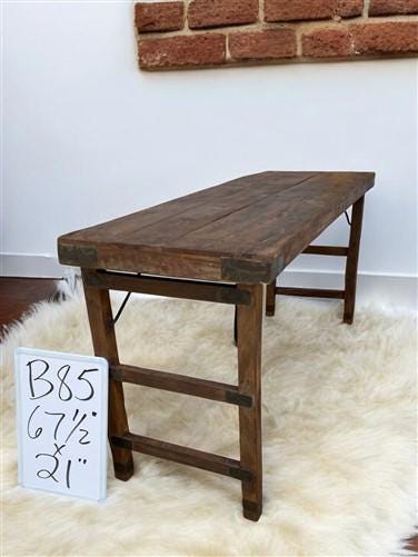 Rustic Folding Table, Vintage Dining Room Table, Kitchen Island, Sofa Table, B85