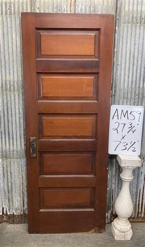 Vintage American Door (27.75x73.5) Five Panel Interior Door, Architectural, AM59