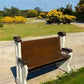 Vintage Wooden Church Pew, 3' 9" Porch Bench, Entry Foyer, Dining Seating, C20