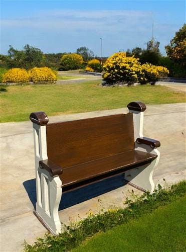 Vintage Wooden Church Pew, 3' 9" Porch Bench, Entry Foyer, Dining Seating, C20