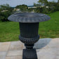 39" Tall Cast Iron Fluted Urn, Flower Pot Planter, Garden Patio Yard Art B4