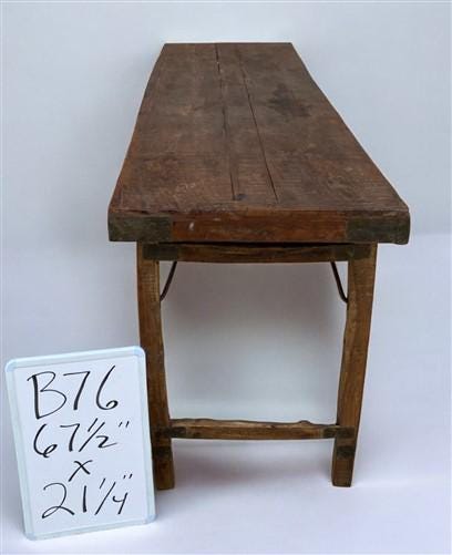 Rustic Folding Table, Vintage Dining Room Table, Kitchen Island, Sofa Table, B76