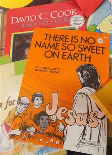 1970s Sunday School Kids Church Bible School Posters Signs Religious Material