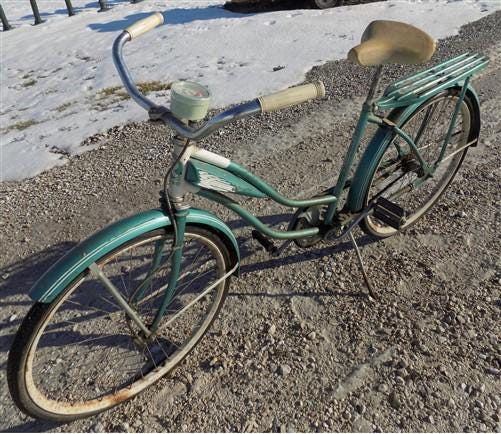 1950s Rollfast Girls Bicycle, Snyder Built SE Vintage Bike, Serial# B200404