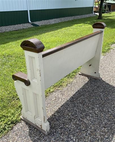 Vintage Wooden Church Pew, Porch Bench, Entry Foyer Bench, Dining Seating, C24