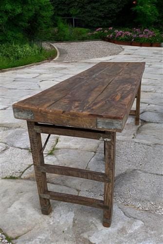 Rustic Folding Table, Vintage Dining Room Table, Kitchen Island, Sofa Table, B83