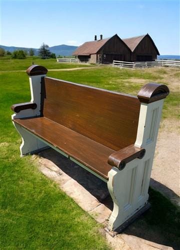 Vintage Wooden Church Pew, Porch Bench, Entry Foyer Bench, Dining Seating, C29