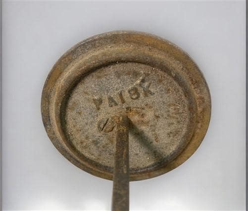 Round Hanging Small Scale Weights, Vintage Metal Industrial Fairbanks Morse A82