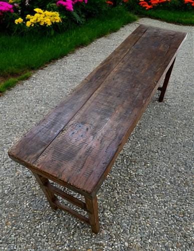 Rustic Folding Table, Vintage Dining Room Table, Kitchen Island, Sofa Table, B96