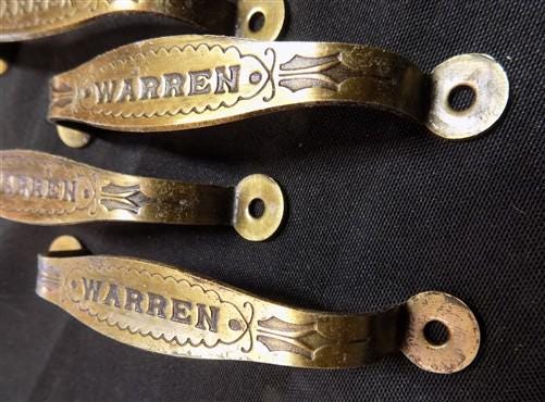 10 Warren Brass Cabinet Handle 4.25" Drawer Pulls, Kitchen Furniture Hardware, A