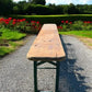 Stained Vintage German Beer Garden Bench Portable Industrial Wood Bench Seat B44