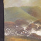 1920s E Crowe Seascape Painting on Canvas Board, Original Art Waterscape, Q