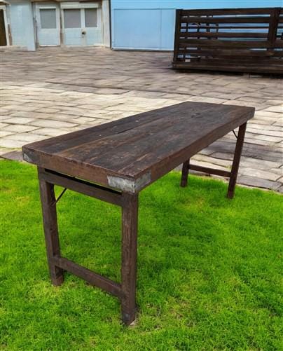 Rustic Folding Table, Vintage Dining Room Table, Kitchen Island, Sofa Table, B88