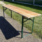 Vintage German Beer Garden Table, Portable Industrial Wood Table, Dining, C93