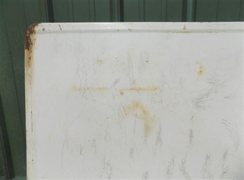 White Porcelain Vintage Table Top Panel, Kitchen Cupboard Hoosier Enamel A31