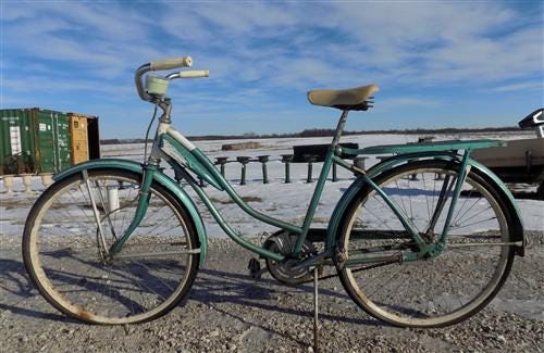 1950s Rollfast Girls Bicycle, Snyder Built SE Vintage Bike, Serial# B200404