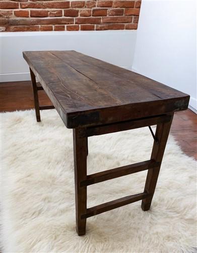 Rustic Folding Table, Vintage Dining Room Table, Kitchen Island, Sofa Table, B85