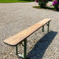 Stained Vintage German Beer Garden Bench Portable Industrial Wood Bench Seat B42