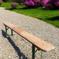 Stained Vintage German Beer Garden Bench Portable Industrial Wood Bench Seat B42