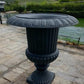 39" Tall Cast Iron Fluted Urn, Flower Pot Planter, Garden Patio Yard Art B4