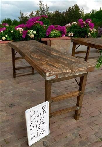 Rustic Folding Table, Vintage Dining Room Table, Kitchen Island, Sofa Table, B68