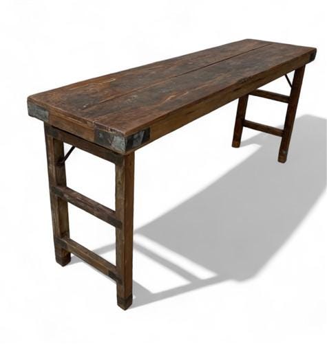 Rustic Folding Table, Vintage Dining Room Table, Kitchen Island, Sofa Table, B77