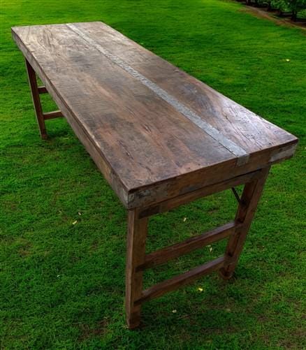 Rustic Folding Table, Vintage Dining Room Table, Kitchen Island, Sofa Table, B72