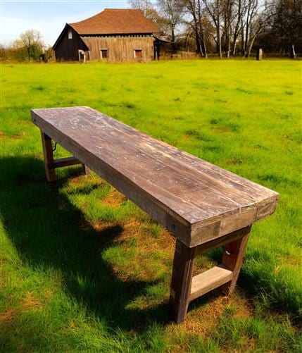 Rustic Folding Bench, Vintage Reclaimed Wood Bench, Farmhouse Decor Seat, A39