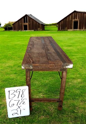 Rustic Folding Table, Vintage Dining Room Table, Kitchen Island, Sofa Table, B98