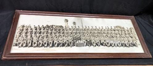 1945 WW2 Military Photo Artillery, Yardlong Picture, Maine National Guard, Army