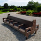 10' Train Station Bench Seat, Vintage Railroad Bench, Bus Station Bench, C