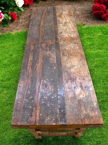 Rustic Folding Table, Vintage Dining Room Table, Kitchen Island, Sofa Table, B75