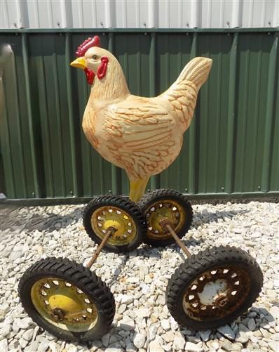 4 Vintage Metal Baby Buggy Wheels Pedal Car Garden Cart Pumpkin Wagon A52