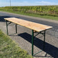 Vintage German Beer Garden Table, Portable Industrial Wood Table, Dining, C93