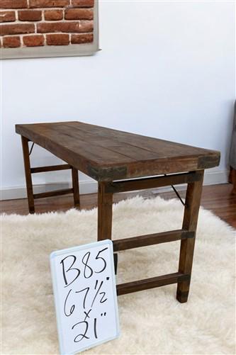 Rustic Folding Table, Vintage Dining Room Table, Kitchen Island, Sofa Table, B85