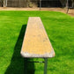 Yellow Vintage German Beer Garden Bench, Portable Industrial Wood Bench Seat, Y5