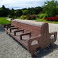 10' Train Station Bench Seat, Vintage Railroad Bench, Bus Station Bench, C