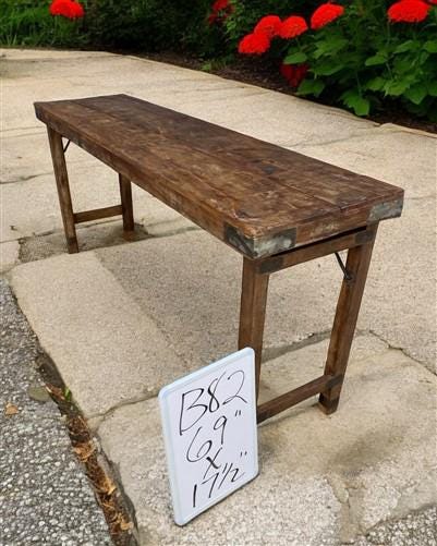 Rustic Folding Table, Vintage Dining Room Table, Kitchen Island, Sofa Table, B82