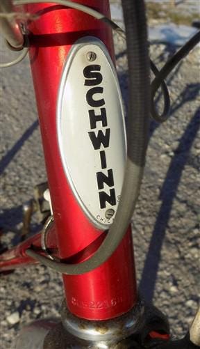 1975 Chicago Schwinn Collegiate Bicycle, Mens Red Bike, Serial# CL522168