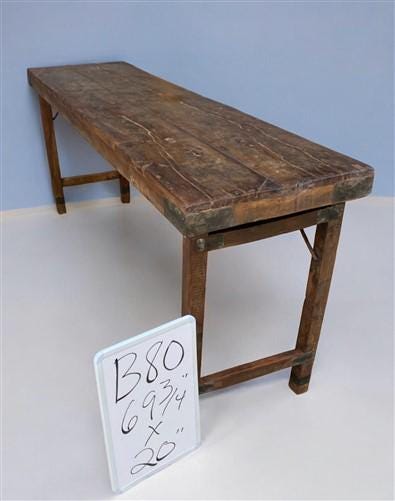 Rustic Folding Table, Vintage Dining Room Table, Kitchen Island, Sofa Table, B80